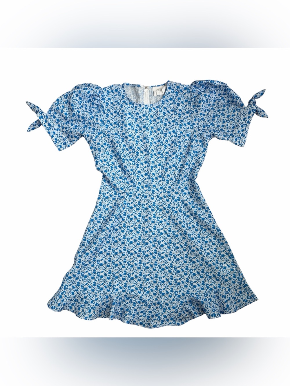 Hyacinth house Blue Floral Tie-Sleeve Dress - Tuckernuck